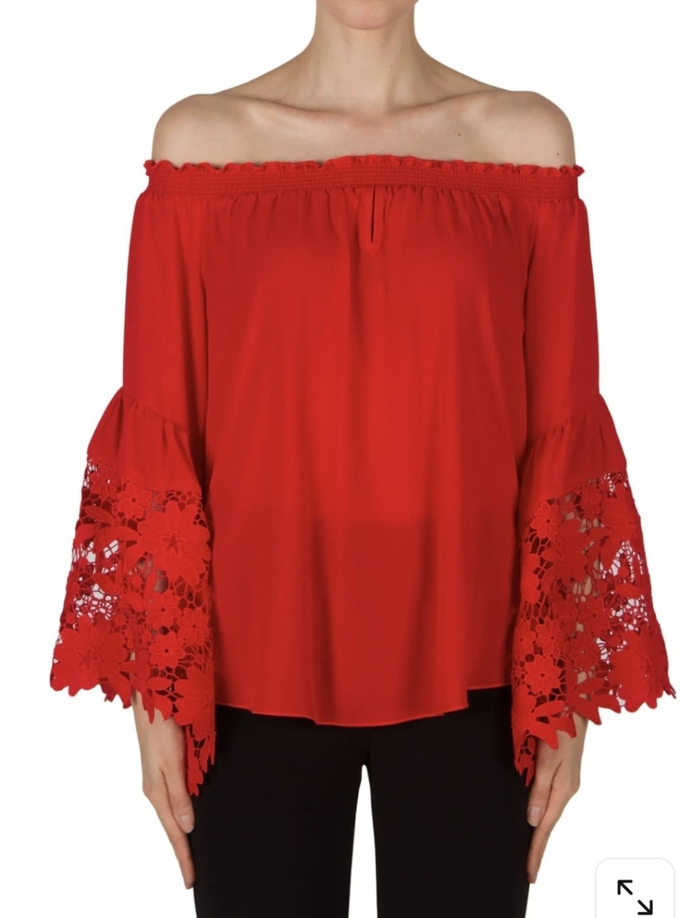 Joseph Ribkoff Gorgeous Red Top Size Large